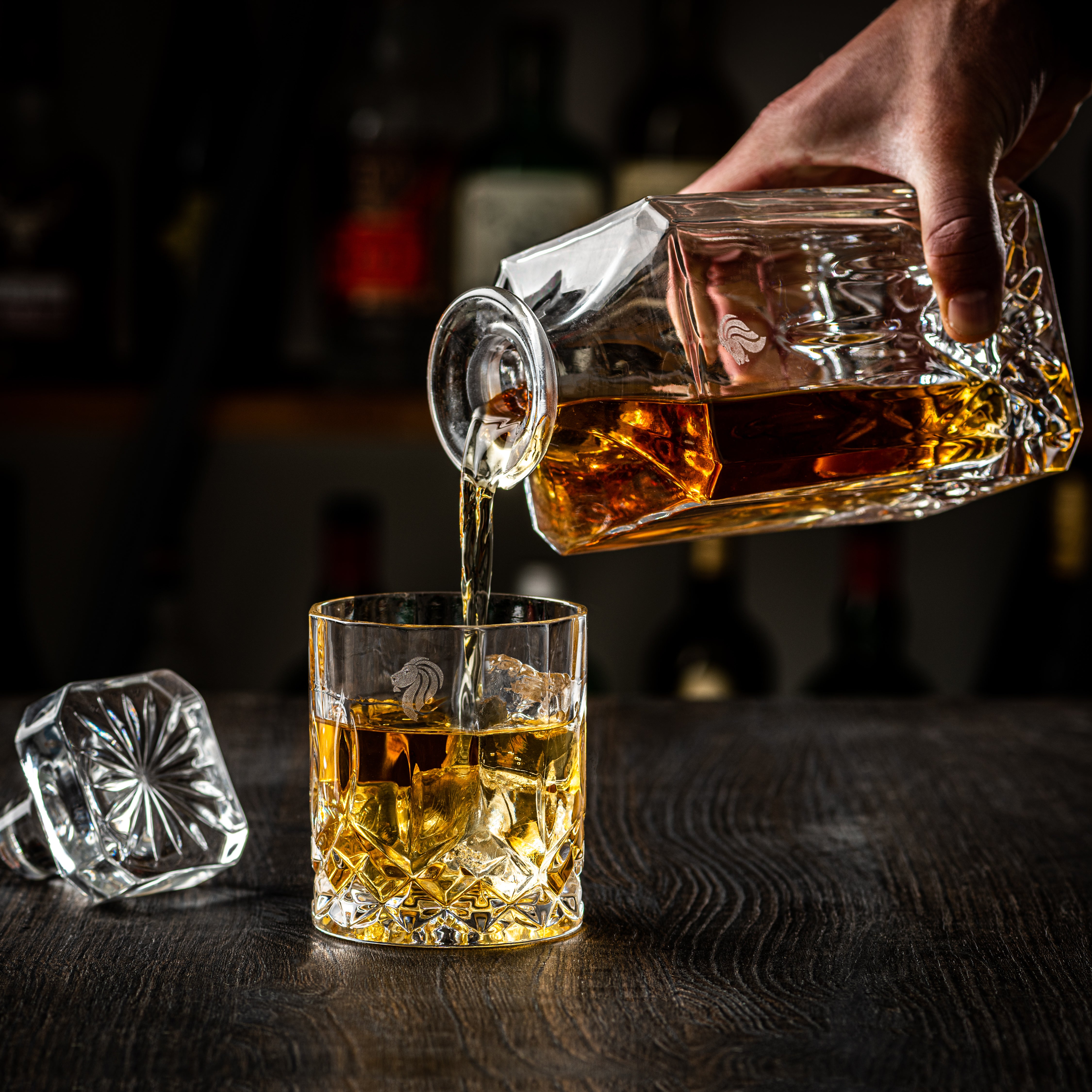 Whiskey Karaf Set Vintage in Luxe Giftbox