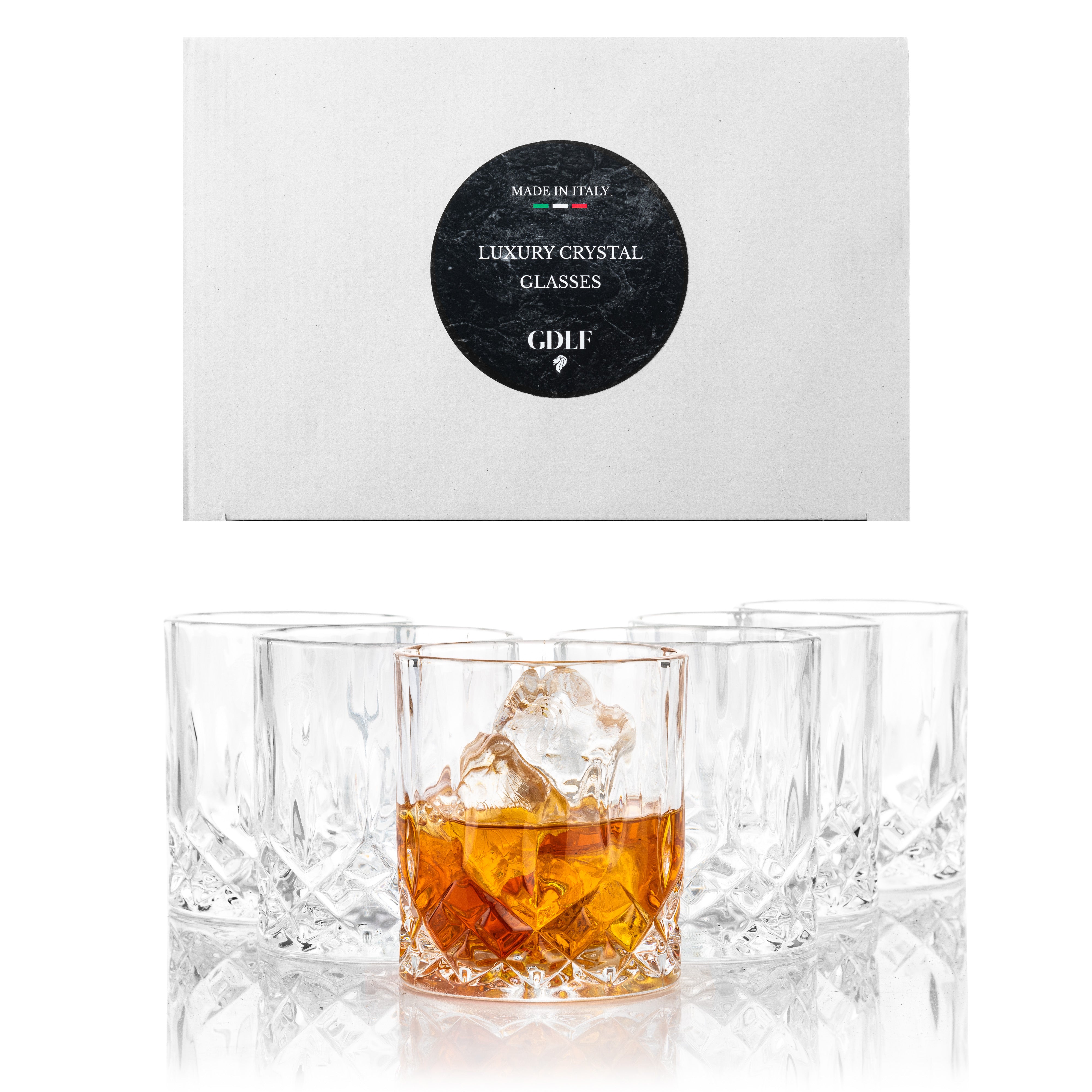 Set van 6 Whiskey Glazen Vintage | Giftset
