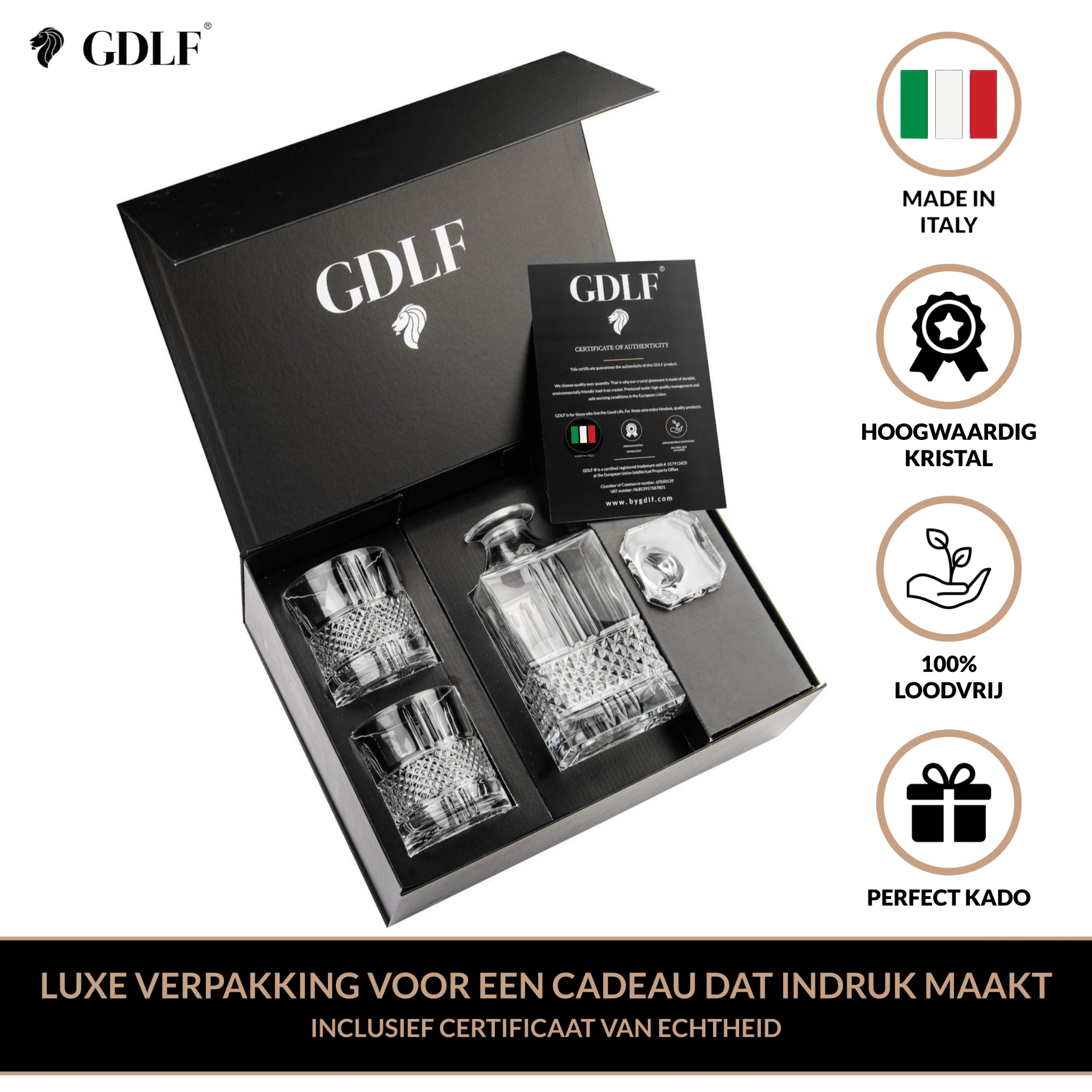 Whiskey Karaf Set Superior in Luxe Giftbox