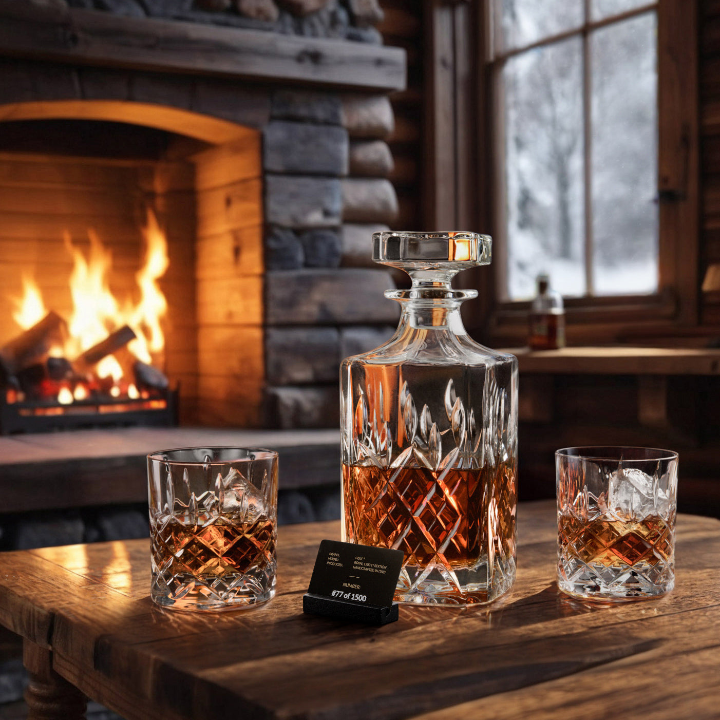 Handgemaakte kristallen Whiskey Glazen Royal in Giftbox | Set van 2